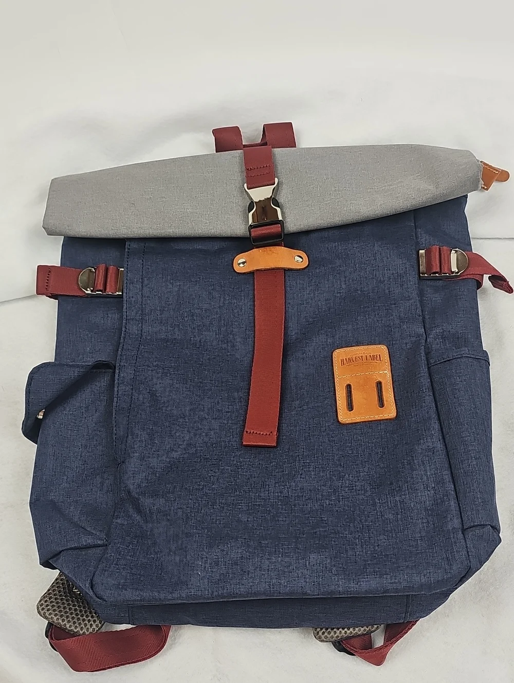 Harvest‎ Label Roll-Top Backpack Travel Bag Padded Luggage Carry On Trip School